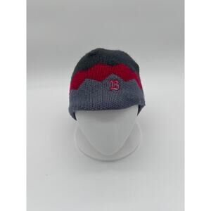 B Hat Beanie Gray Red and Black Cap Unisex